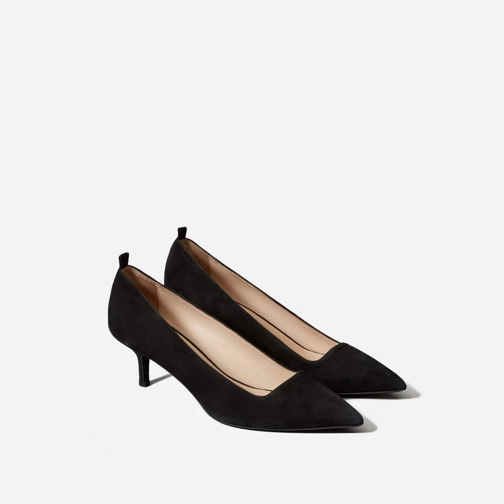 商品Everlane|The Editor Heel 100%意大利麂皮猫跟鞋,价格¥1223,第2张图片详细描述