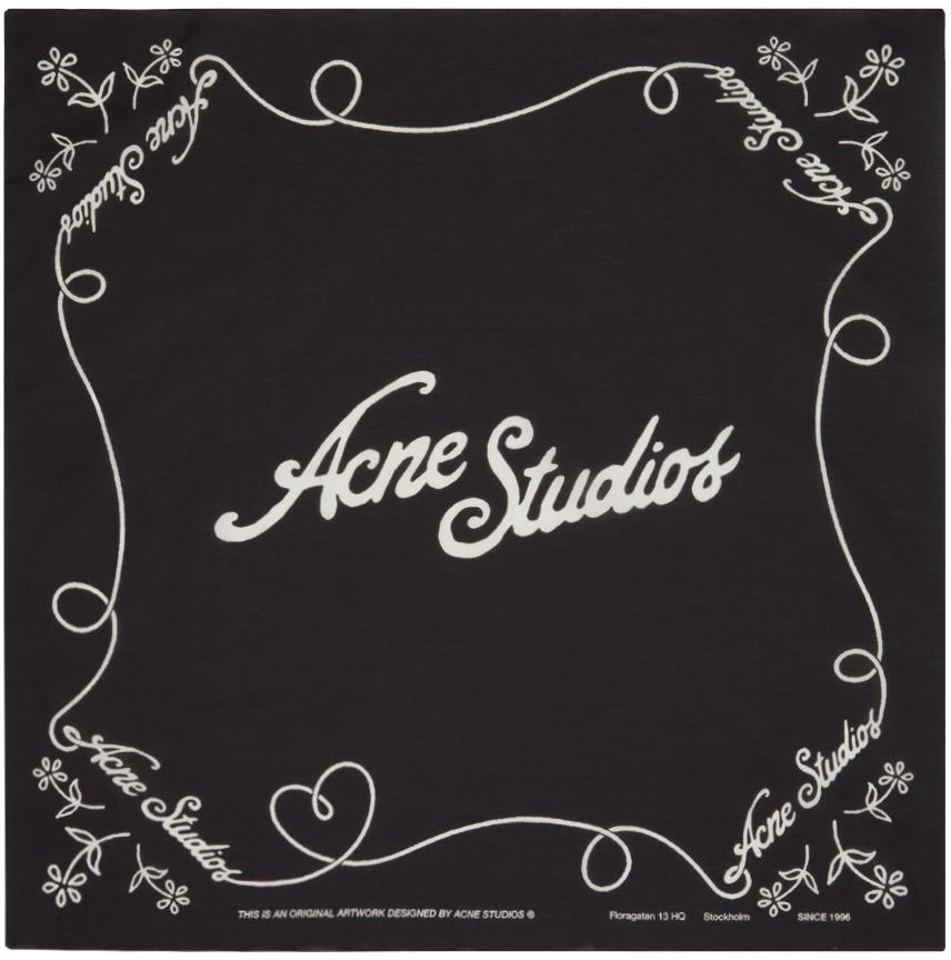 商品Acne Studios|Black Logo Handkerchief,价格¥952,第1张图片