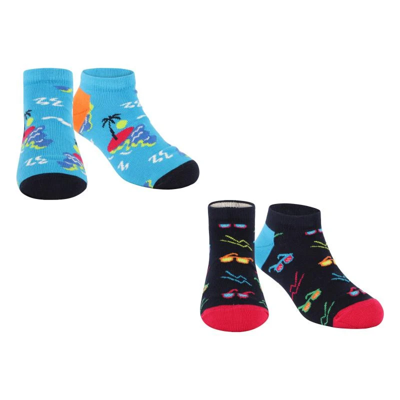商品Happy Socks|Sunny days low socks pack of 2 in navy and blue,价格¥107,第1张图片