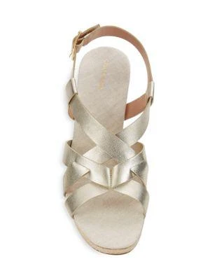 Metallic Strappy Espadrille Wedge Sandals 商品