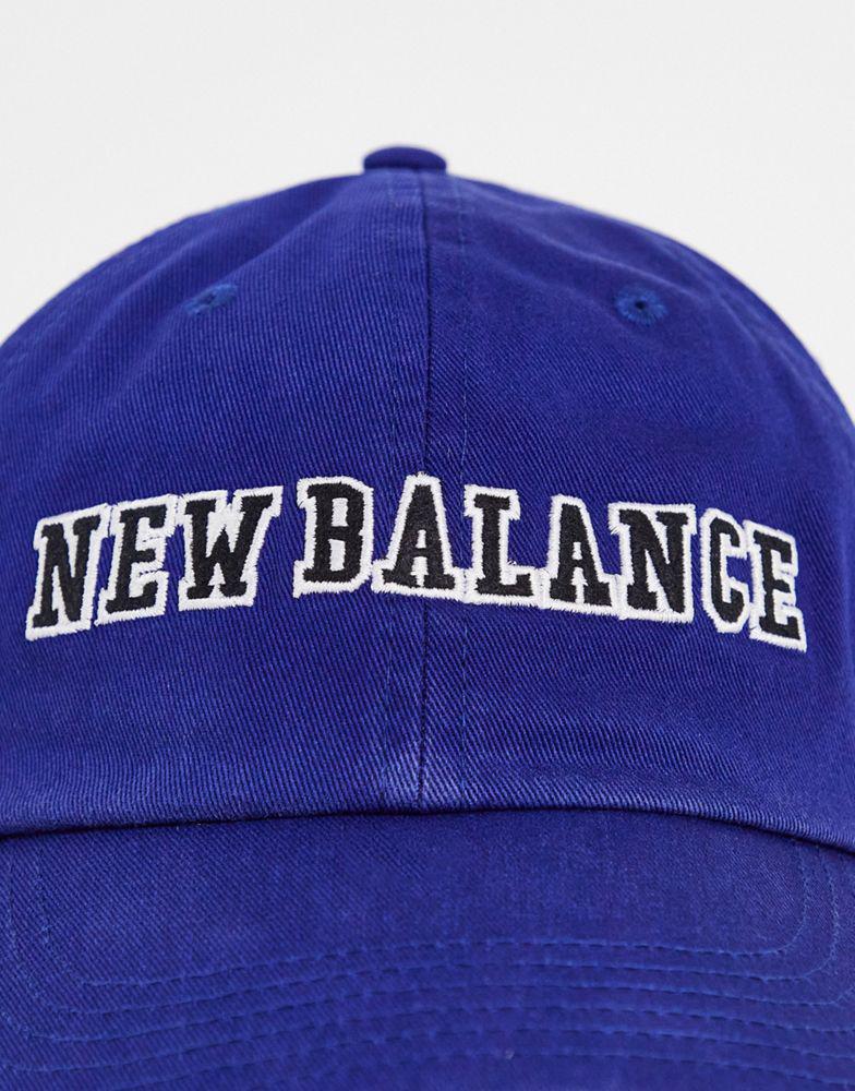 New Balance collegiate logo baseball cap in navy商品第3张图片规格展示