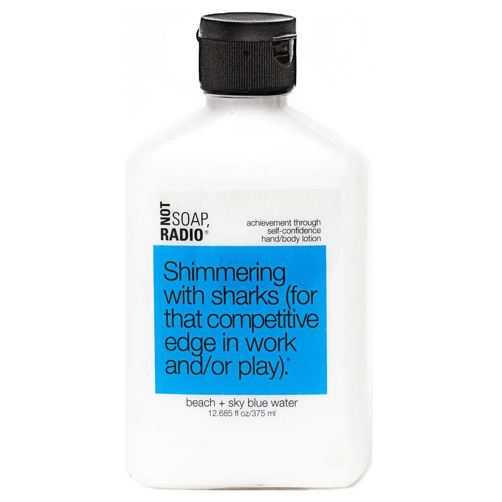 商品Not Soap Radio|Not Soap Radio Shimmering with sharks (for that competitive edge in work and/or play) Hand/Body Lotion 375ml,价格¥71,第1张图片