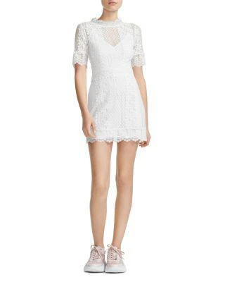 商品Maje|Revanta Lace-Trim Sheath Dress,价格¥1113,第1张图片