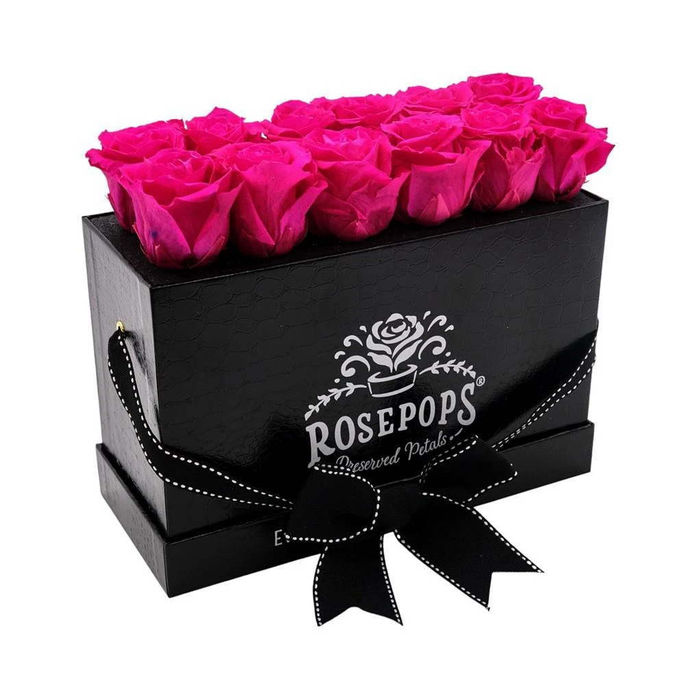 商品Rosepops|Pop-Up Keeper by The Dozen Raspberry Punch Real Roses, Box of 12,价格¥1194,第4张图片详细描述
