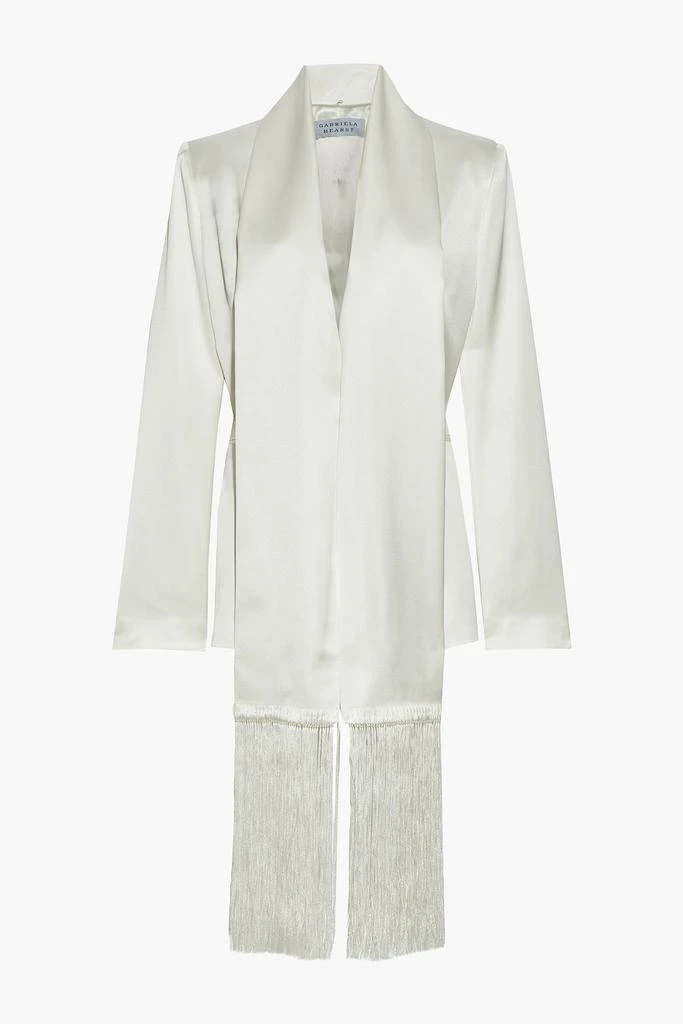 商品Gabriela Hearst|Hera fringed silk-satin blazer,价格¥4444,第1张图片