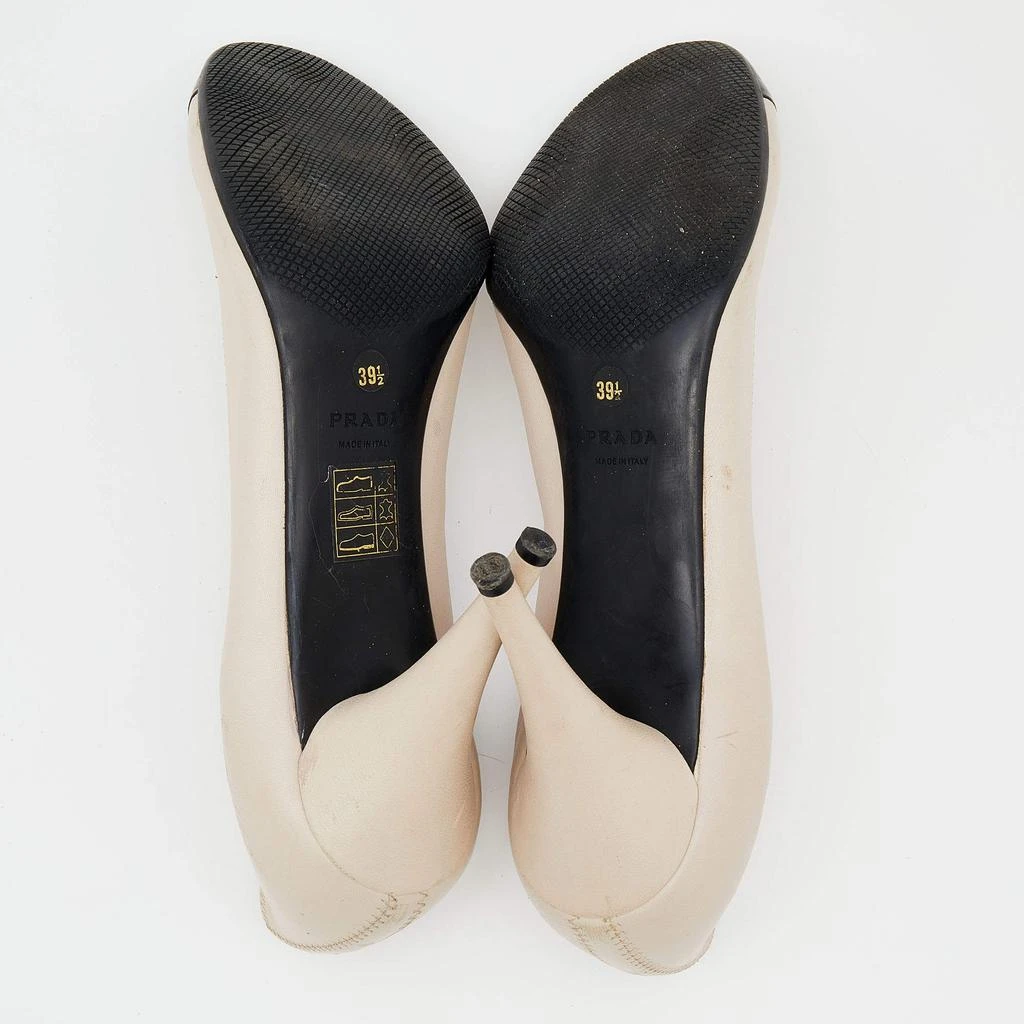 Prada Sport Beige/Black Patent and Leather Cap Toe Pumps Size 39.5 商品