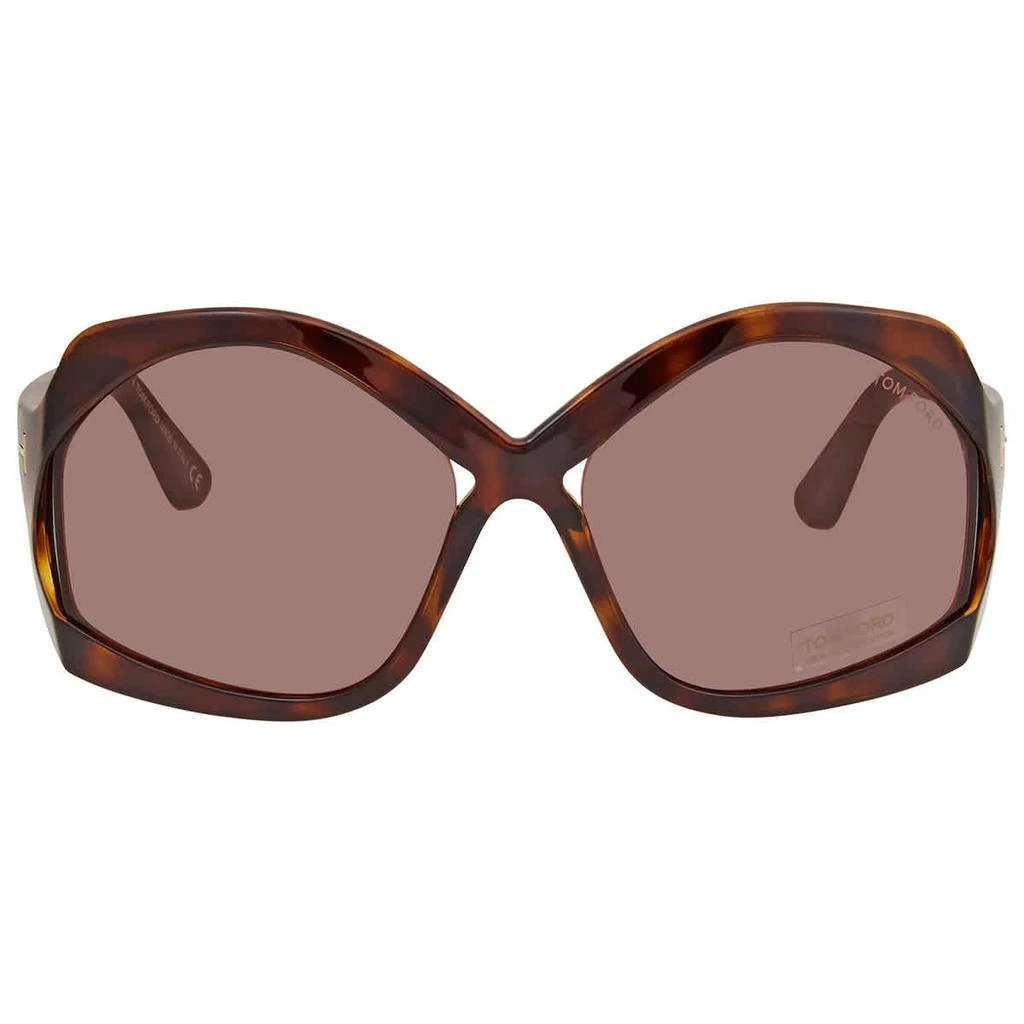 商品Tom Ford|Cheyenne Oversized Ladies Sunglasses FT0903 52E 68,价格¥1042,第2张图片详细描述