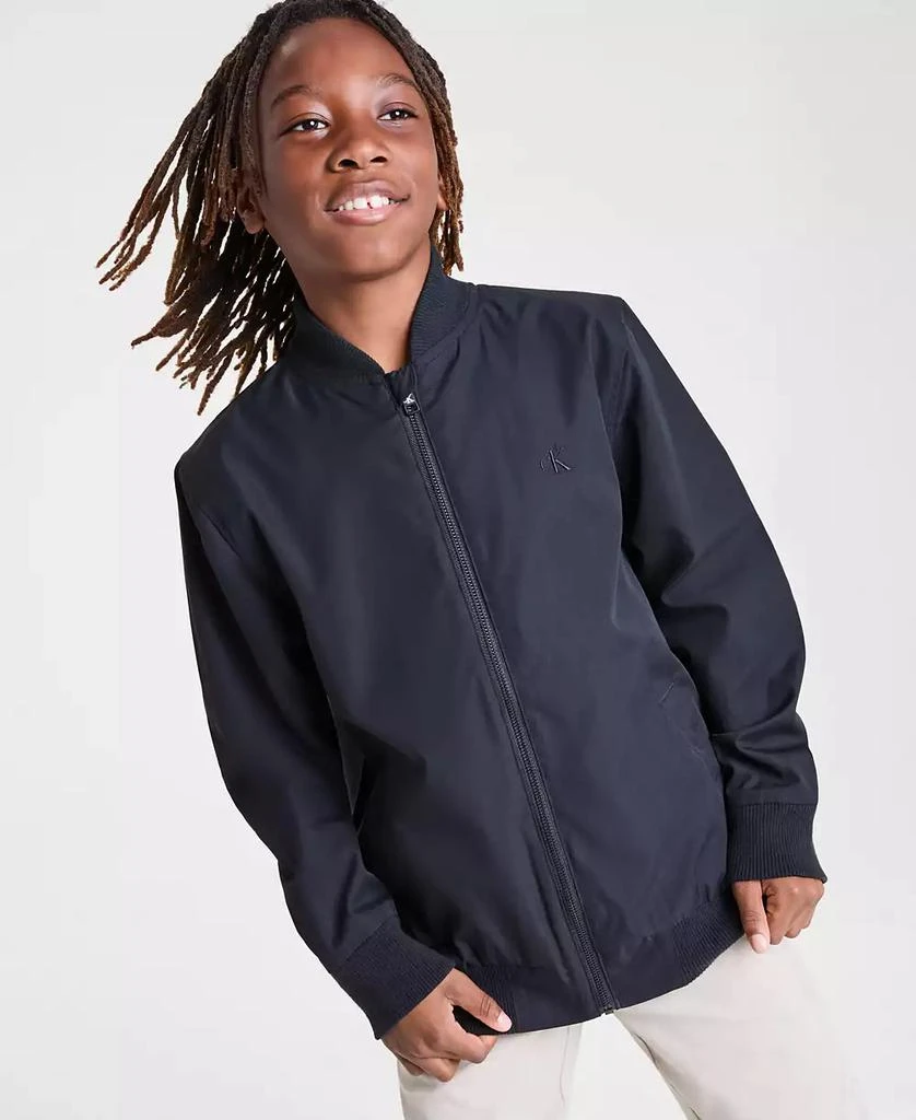 商品Calvin Klein|Big Boys CKJ Cotton Light Bomber Jacket,价格¥305,第1张图片