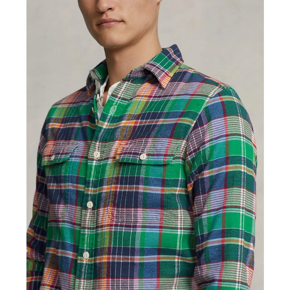 商品Ralph Lauren|Men's Cotton Classic-Fit Plaid Flannel Workshirt,价格¥532,第4张图片详细描述