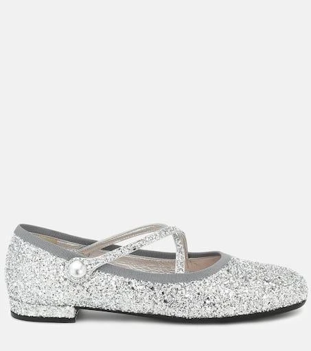 商品Miu Miu|Glitter ballet flats,价格¥5219,第5张图片详细描述