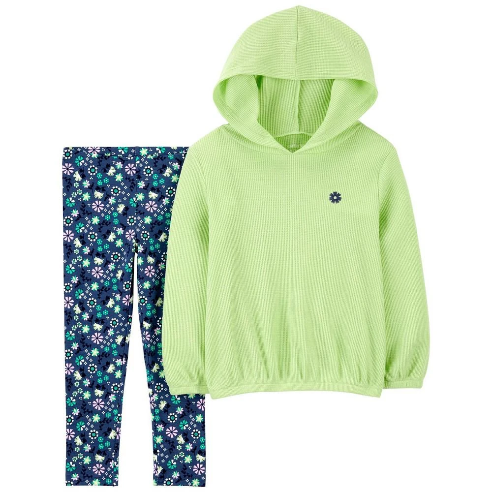 商品Carter's|Toddler Girls Hooded T-shirt and Floral Legging, 2 Piece Set,价格¥264,第1张图片