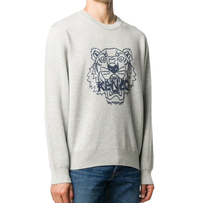 Kenzo 高田贤三 男士灰色卫衣  FA65PU5303XA-94商品第4张图片规格展示