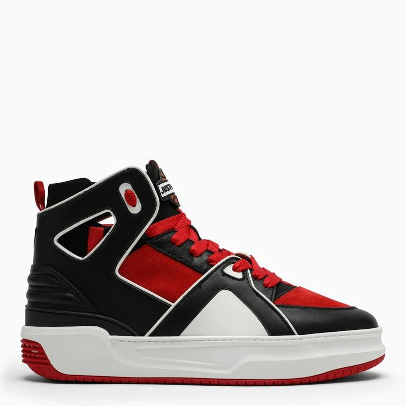 商品Just Don|High white/red/black leather trainer,价格¥1481,第1张图片