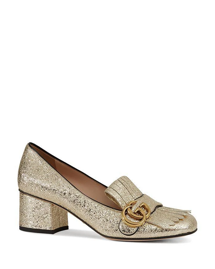 商品Gucci|Women's Marmont Metallic Mid-Heel Pumps,价格¥6204,第1张图片