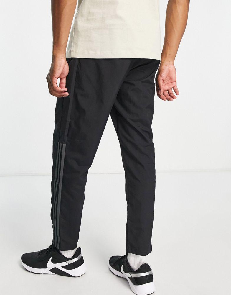 adidas Football Germany World Cup 2022 pre-match 3 stripe joggers in black商品第2张图片规格展示