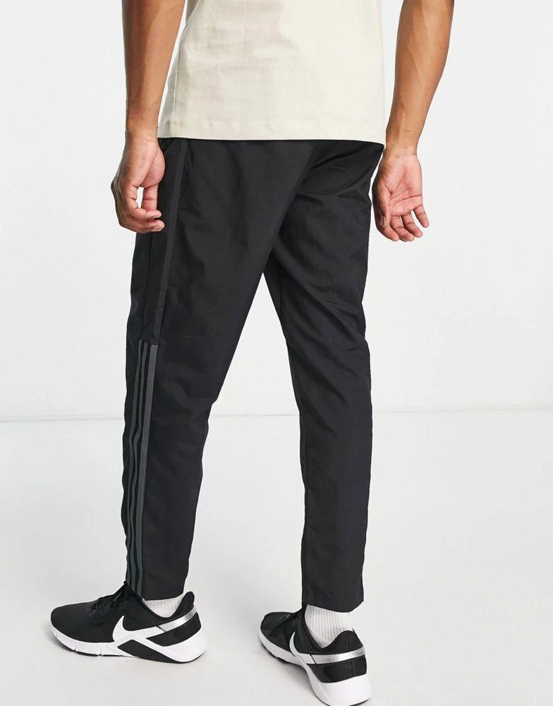 商品Adidas|adidas Football Germany World Cup 2022 pre-match 3 stripe joggers in black,价格¥328,第2张图片详细描述