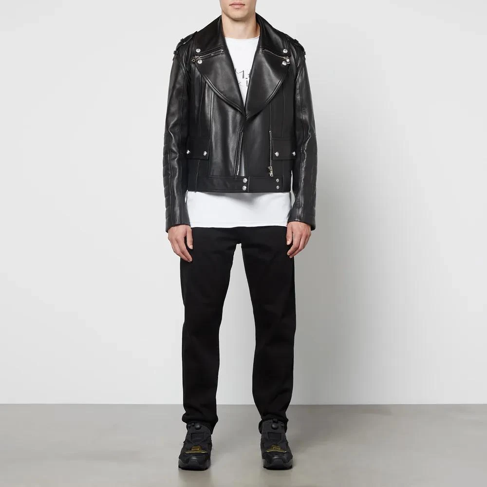 商品Balmain|Balmain Leather Biker Jacket,价格¥5522,第3张图片详细描述