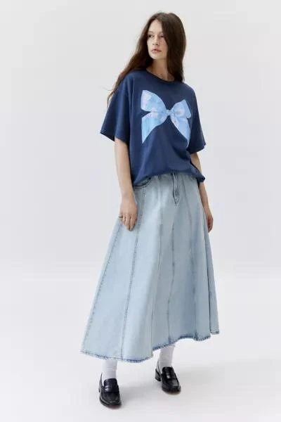 商品Urban Outfitters|Distressed Bow T-Shirt Dress,价格¥299,第3张图片详细描述