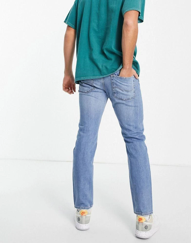 商品Jack & Jones|Jack & Jones Intelligence Mike straight fit jeans in light blue,价格¥289,第2张图片详细描述