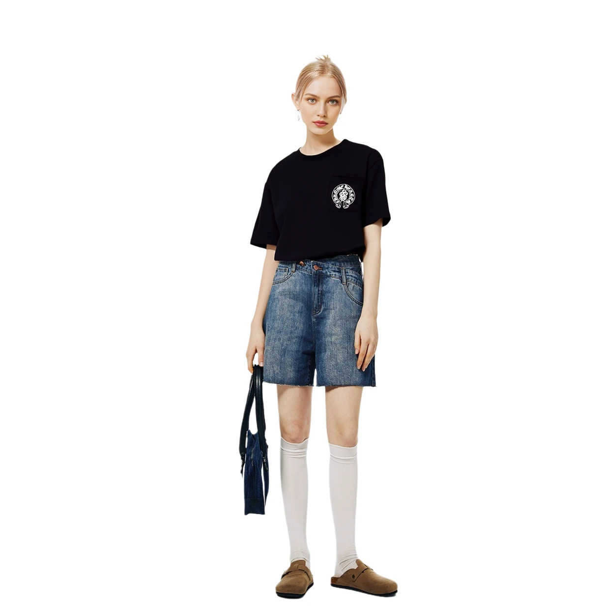 商品[国内直发] Chrome Hearts|美国国旗限定短袖T恤 男女同款 黑色,价格¥4162,第6张图片详细描述