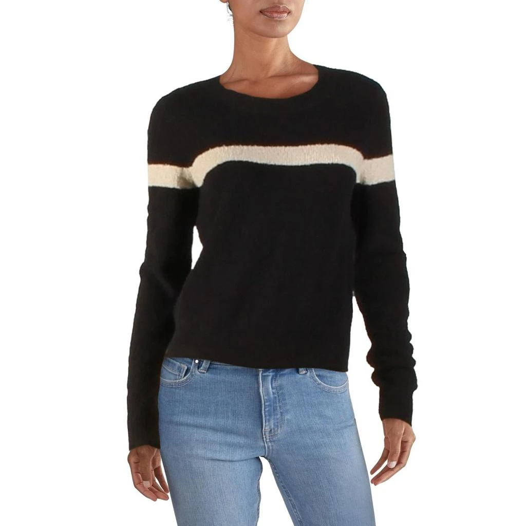 商品Vince|Vince Womens Cotton Blend Single Stripe Crop Sweater,价格¥427,第2张图片详细描述