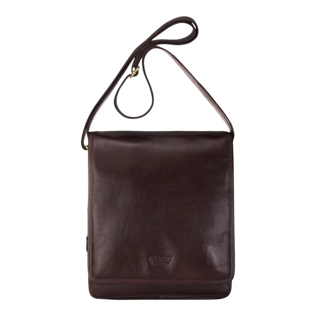 商品Infinity Leather|Leather Vintage Brown Messenger Shoulder Crossbody Travel Business Bag - Ranger,价格¥1056,第1张图片