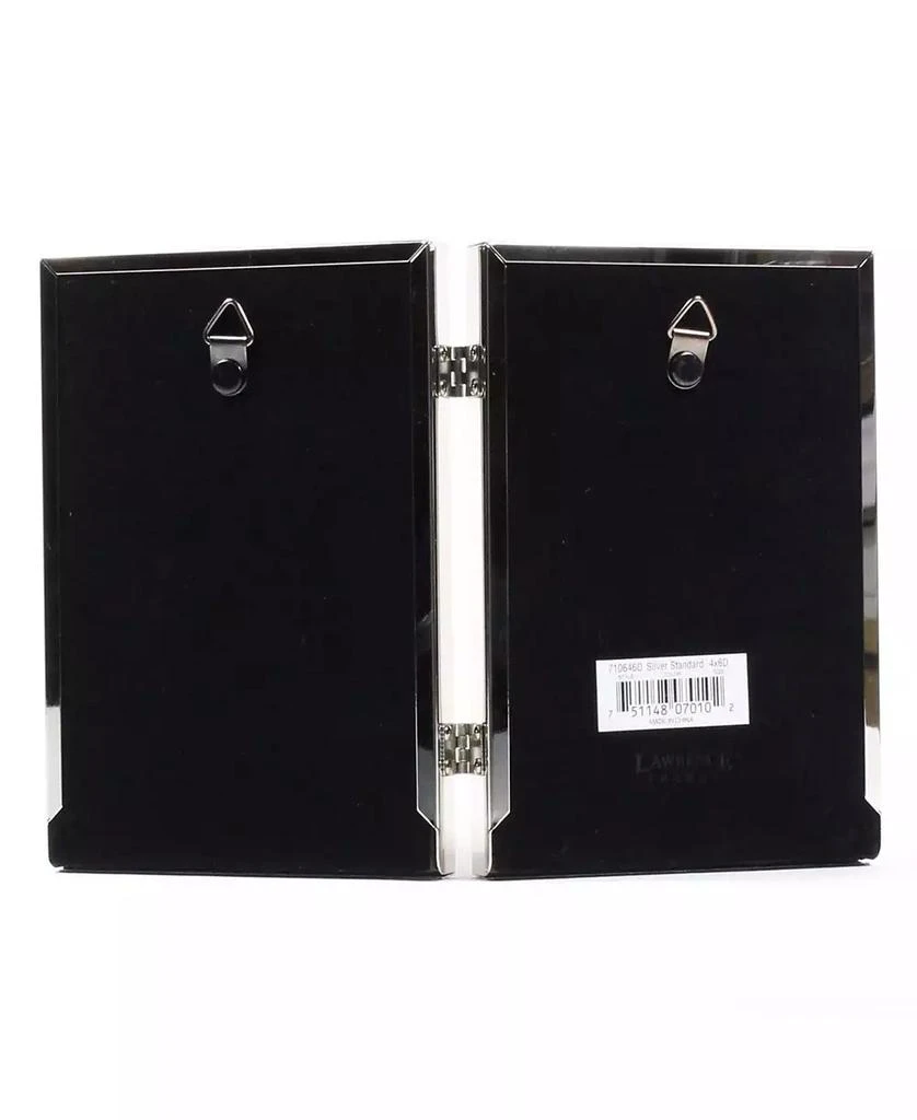 商品Lawrence Frames|Hinged Double Silver Standard Metal Picture Frame - 4" x 6",价格¥196,第3张图片详细描述