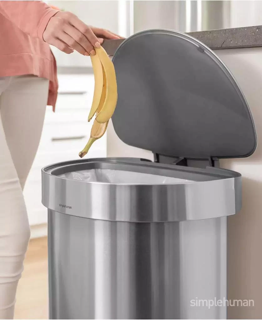 商品simplehuman|45L Semi-Round Trash Can,价格¥769,第4张图片详细描述