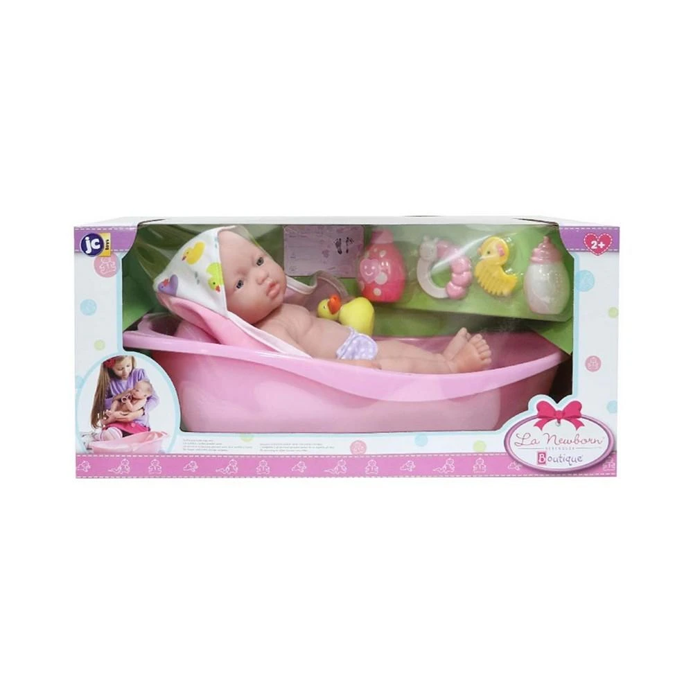商品JC TOYS|La Newborn 12" Baby Doll 10 Pcs Bathtub Gift Set,价格¥224,第2张图片详细描述