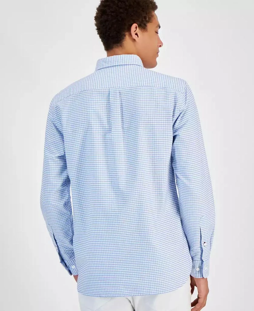 商品Tommy Hilfiger|Men's Gingham Long Sleeve Button-Down Oxford Shirt,价格¥247,第2张图片详细描述