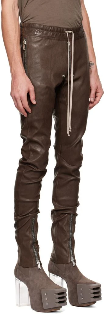 商品Rick Owens|Gray Gary Leather Pants,价格¥10309,第2张图片详细描述