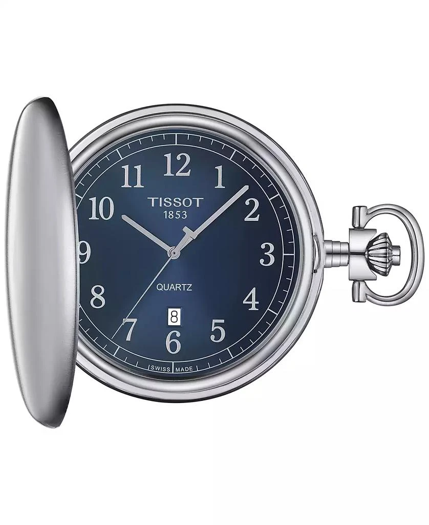 商品Tissot|Unisex Swiss Savonnette Stainless Steel Pocket Watch 49mm,价格¥2799,第1张图片