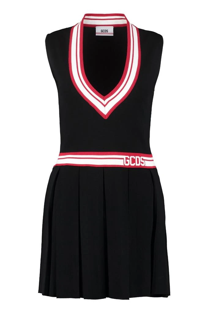 商品GCDS|GCDS Contrasting Trim V-Neck Tennis Dress,价格¥2984,第1张图片