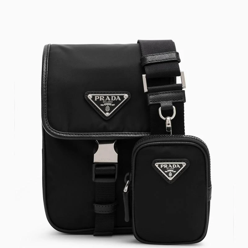 商品Prada|Small messenger bag in black Re-Nylon,价格¥10844,第1张图片