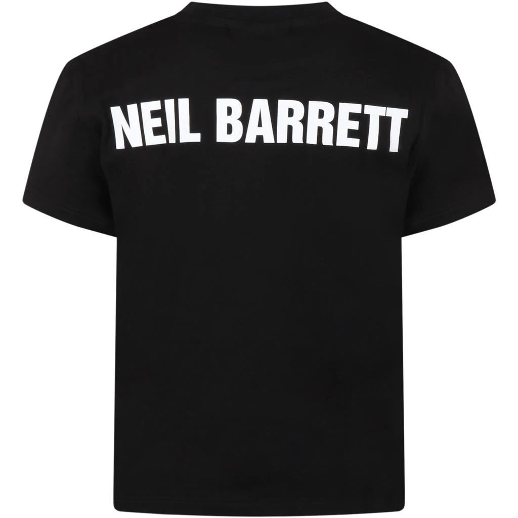 商品Neil Barrett|Neil Barrett Black T-shirt For Boy With Thnderbolts,价格¥734,第2张图片详细描述