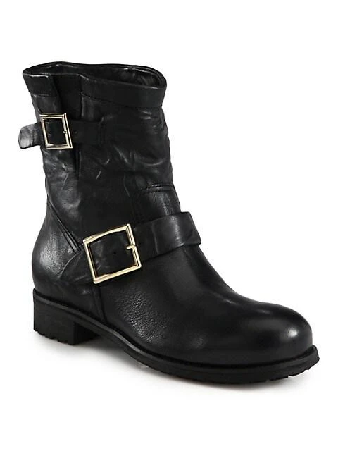 商品Jimmy Choo|Youth Leather Biker Boots,价格¥7119,第1张图片