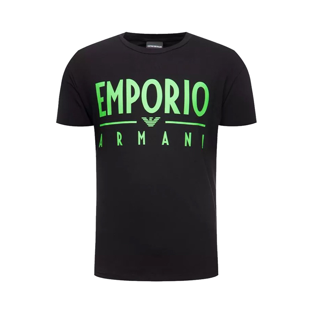 商品Emporio Armani|Emporio Armani 安普里奥 阿玛尼 男士黑色字母印花短袖T恤 3H1T90-1J0AZ-0999,价格¥387,第1张图片