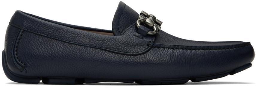 商品Salvatore Ferragamo|Navy Driver Loafers,价格¥5619,第1张图片