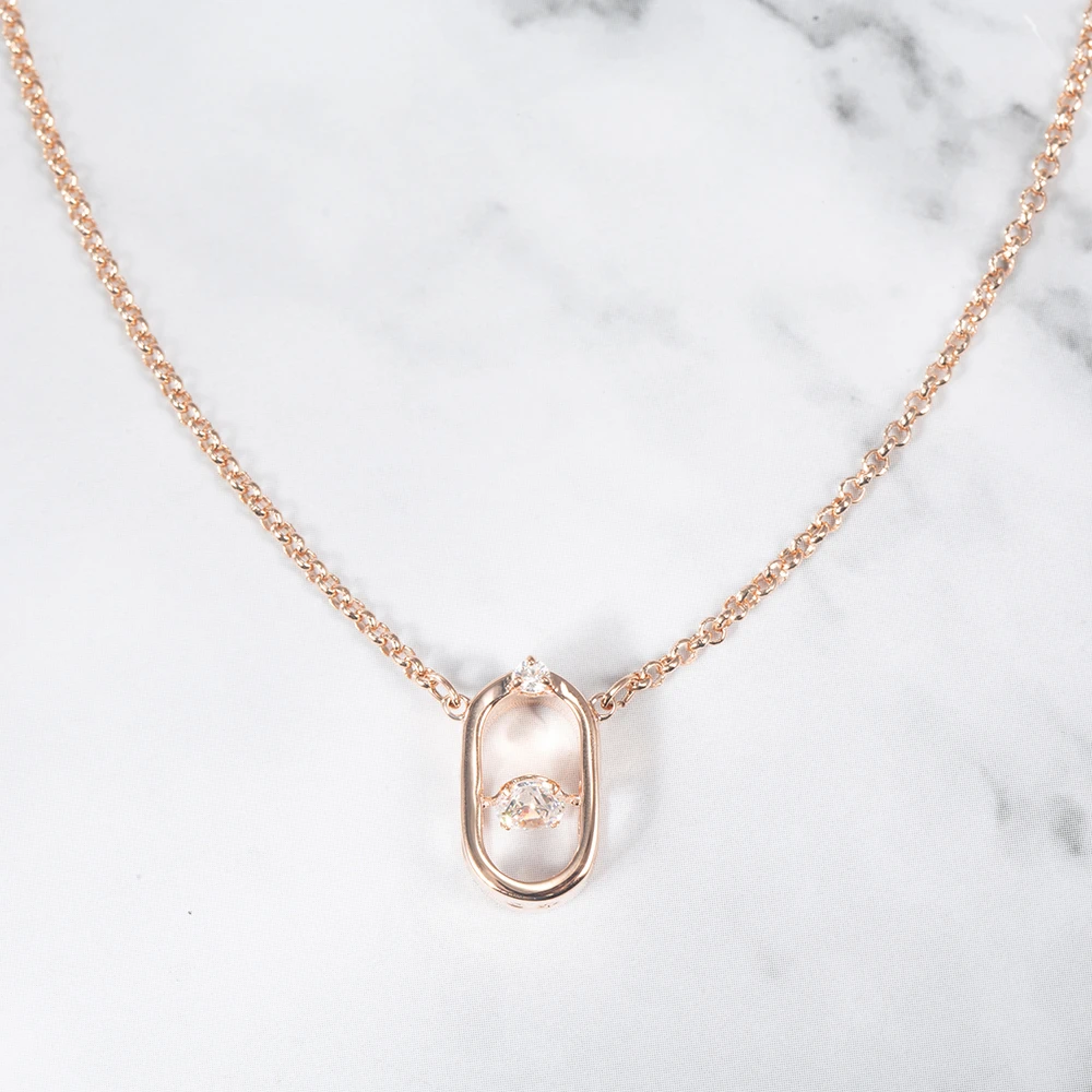 SWAROVSKI 施华洛世奇 跳动的心项链白色镀玫瑰金色调 5468084 商品
