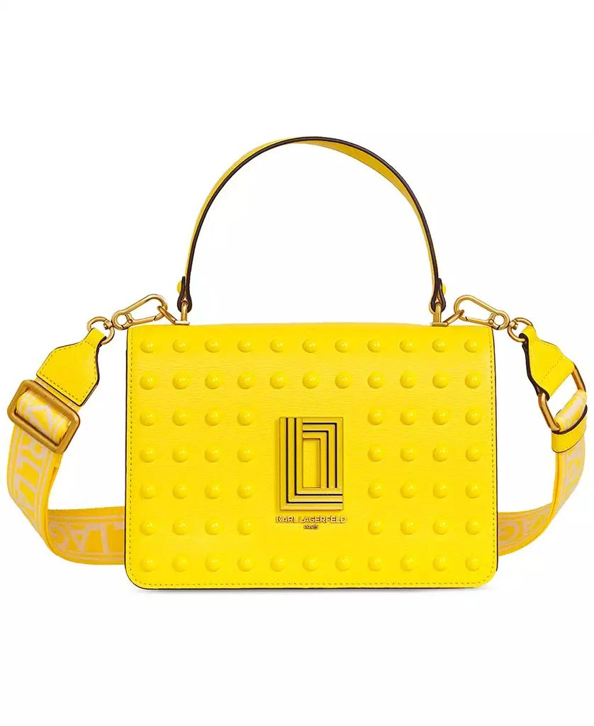 商品Karl Lagerfeld Paris|Simone Small Leather Tapestry Crossbody,价格¥1021,第1张图片