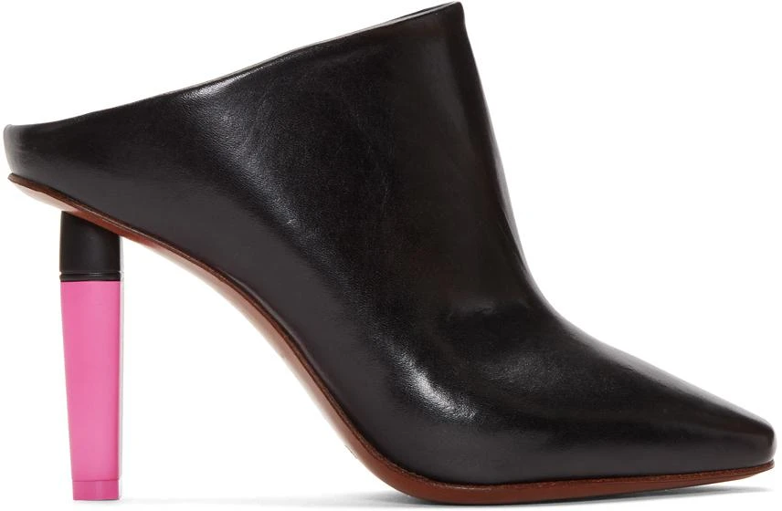 商品Vetements|Black & Pink Highlighter Mules,价格¥10957,第1张图片