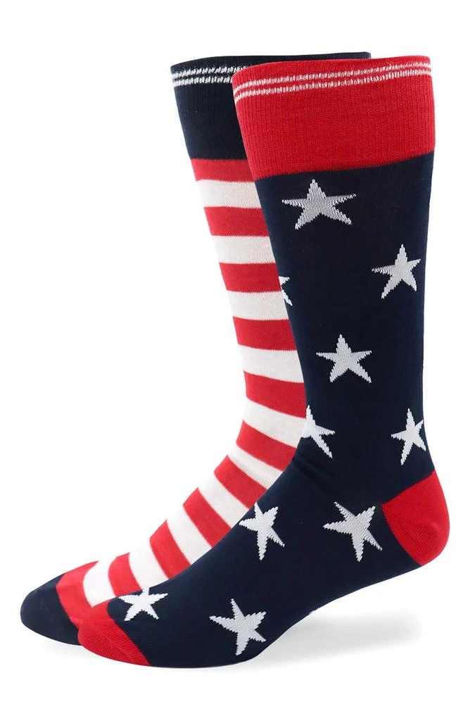 商品Lorenzo Uomo|Mix Match Americana Crew Socks,价格¥33,第2张图片详细描述