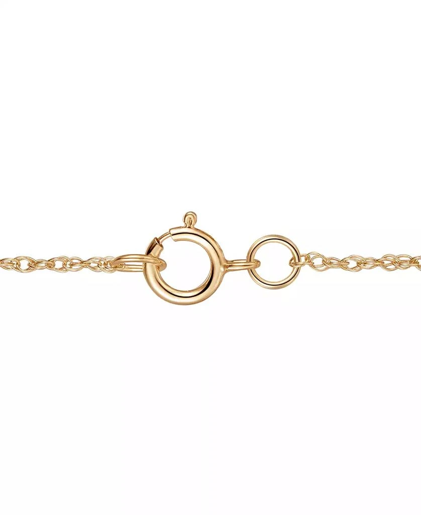 商品Macy's|Diamond Baguette & Round Pendant Necklace (1/2 ct. t.w) in 14K White Gold (also in 14K Yellow Gold),价格¥5302,第4张图片详细描述