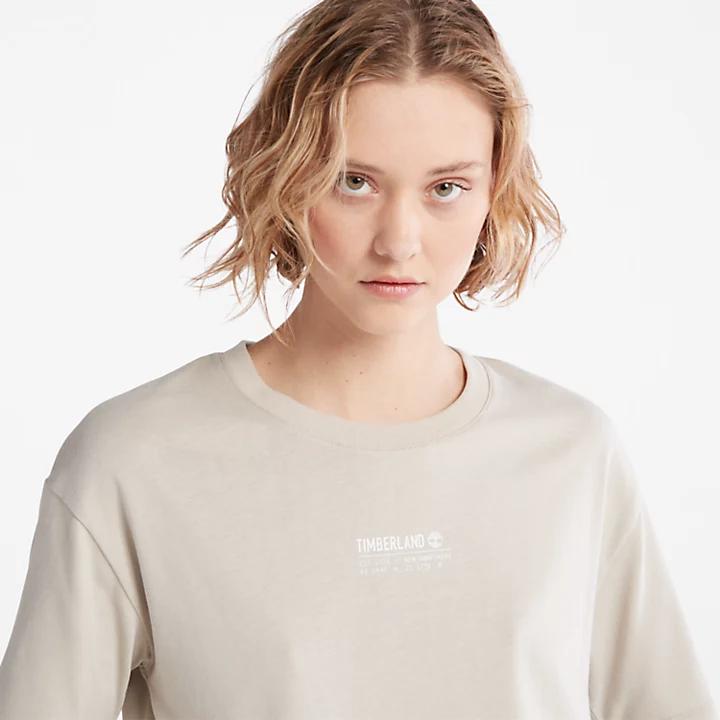 T-Shirt with Tencel™ x Refibra™ Technology for Women in Grey商品第5张图片规格展示