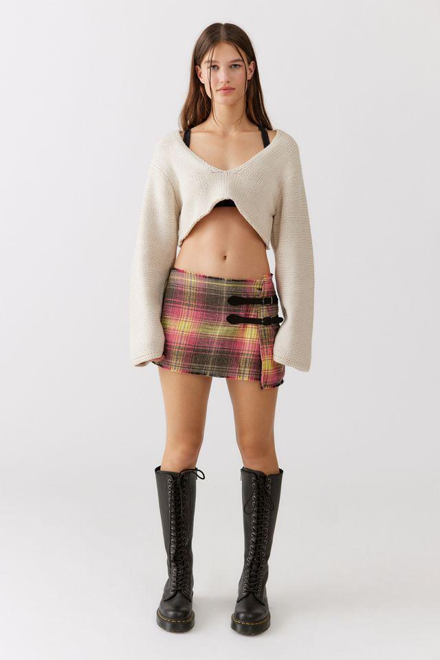 商品Urban Outfitters|UO Heather Flannel Low-Rise Mini Skirt,价格¥142,第6张图片详细描述