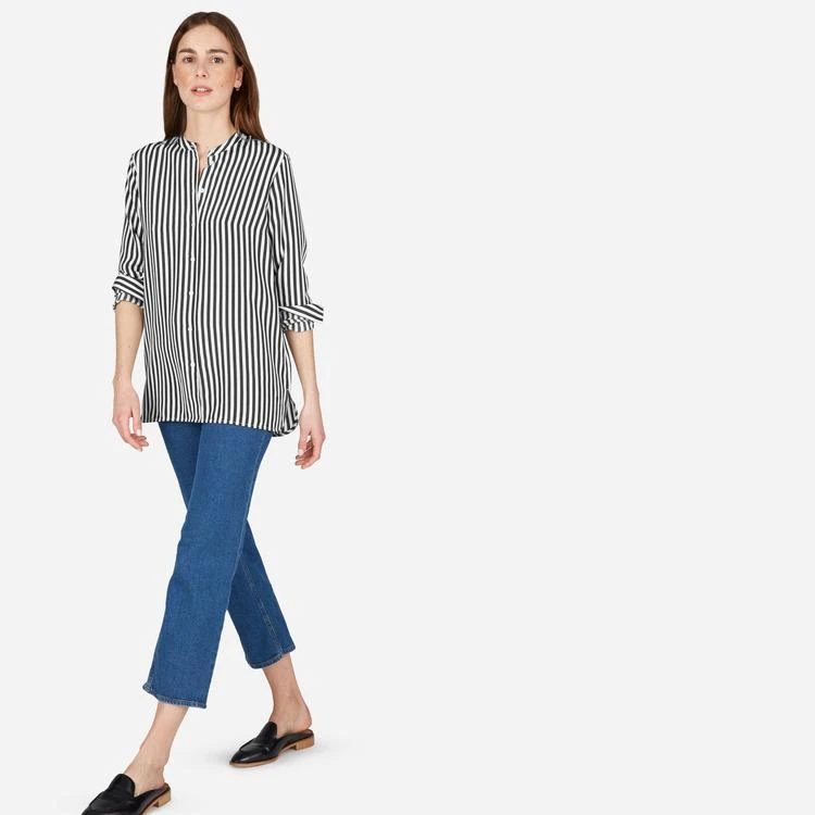 商品Everlane|真丝黑白条纹衬衫,价格¥435,第3张图片详细描述