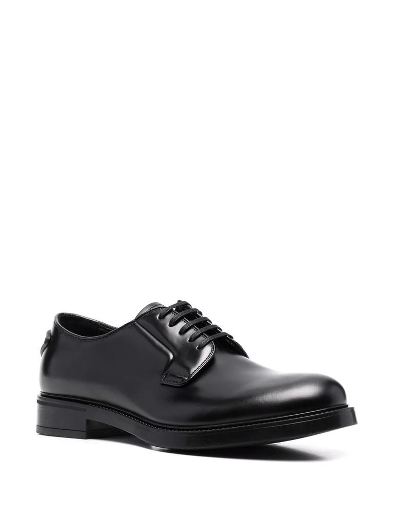 PRADA brushed-leather lace-up shoes商品第2张图片规格展示