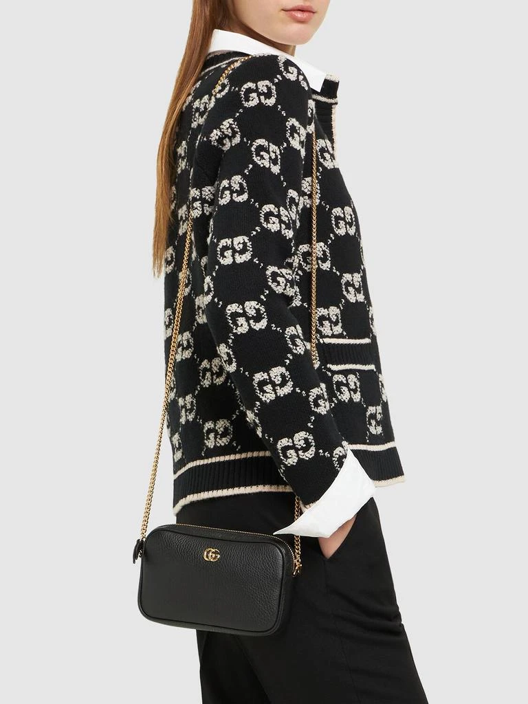 商品Gucci|Mini Gg Marmont Leather Shoulder Bag,价格¥7305,第1张图片