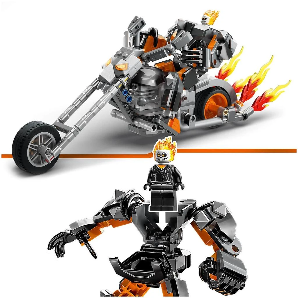 商品LEGO|LEGO Marvel Ghost Rider Mech & Bike Motorbike Toy (76245),价格¥328,第4张图片详细描述