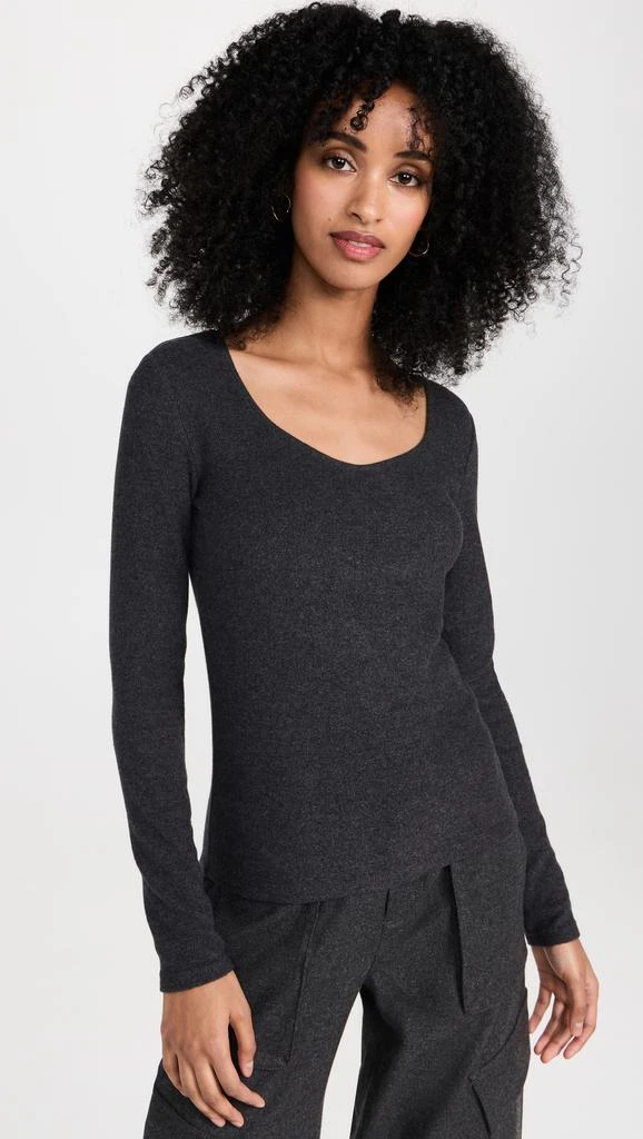 Long Sleeve Cozy Scoop Neck Top 商品